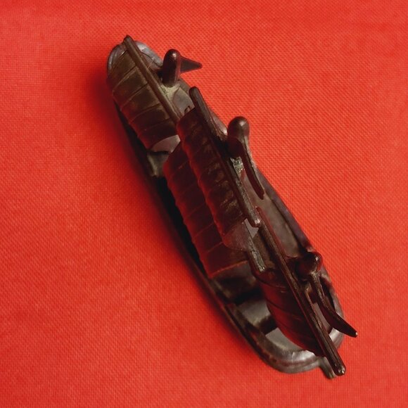 Vintage Antique Finish Die Cast Metal Sailing Ship Pencil Sharpener - Picture 14 of 15